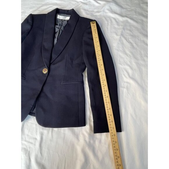 Tahari Classic Career Black Blazer Jacket Petite SZ 0P Single Gold Button #0609 - Picture 15 of 15